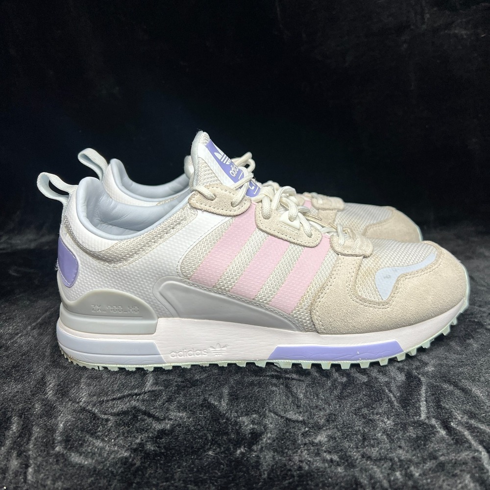 Adidas ZX 700 HD H02765 Womens Sneakers 9 White Clear Pink Trefoil Lace Up Shoes